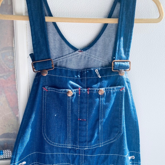 Old School MONTGOMERY WARDS Blue Denim Overalls - Picture 1 of 4